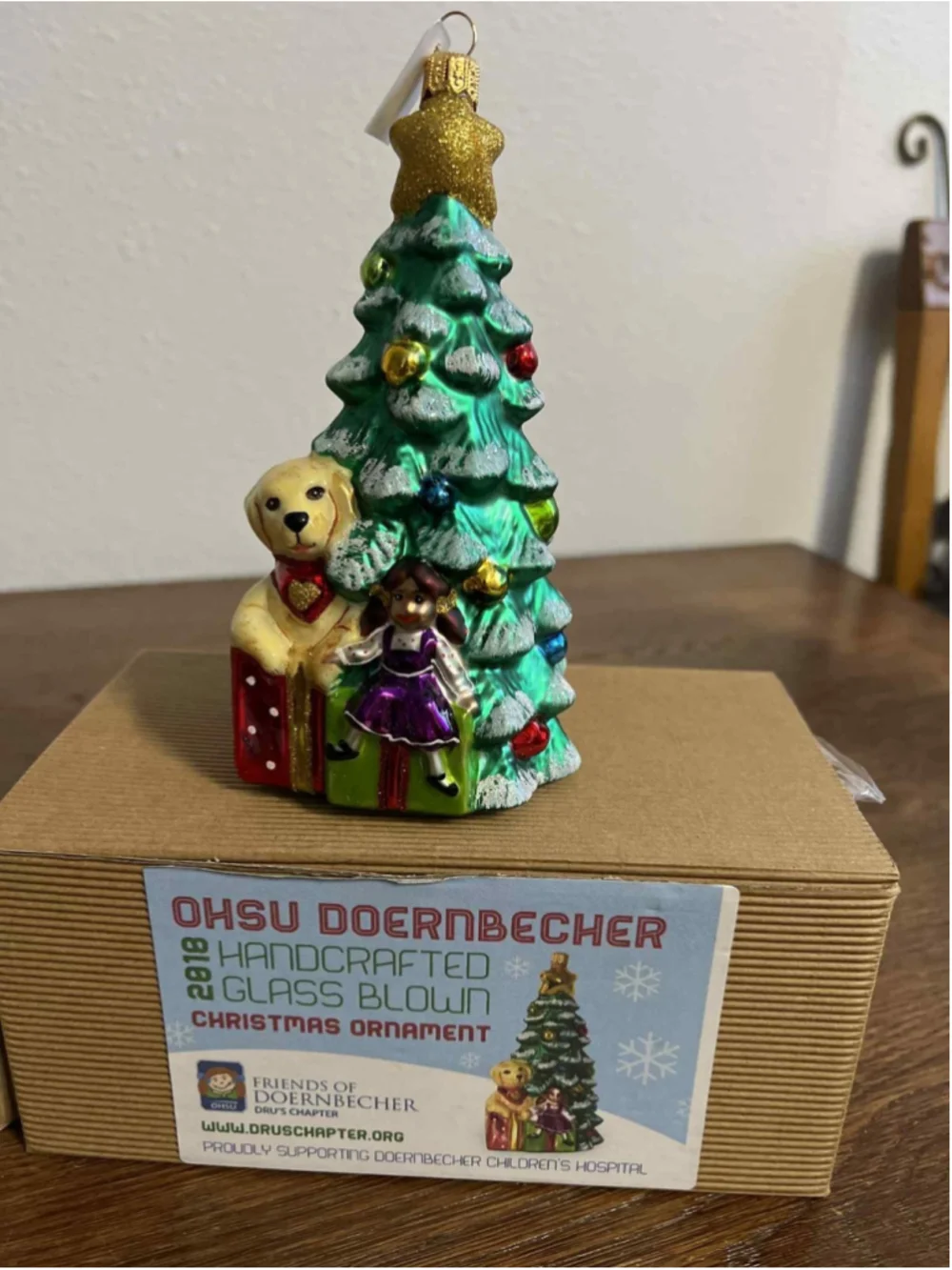 OHSU Doernbecher Handcrafted Glass Blown Ornaments Set 2015 2018 NIB Limited Ed